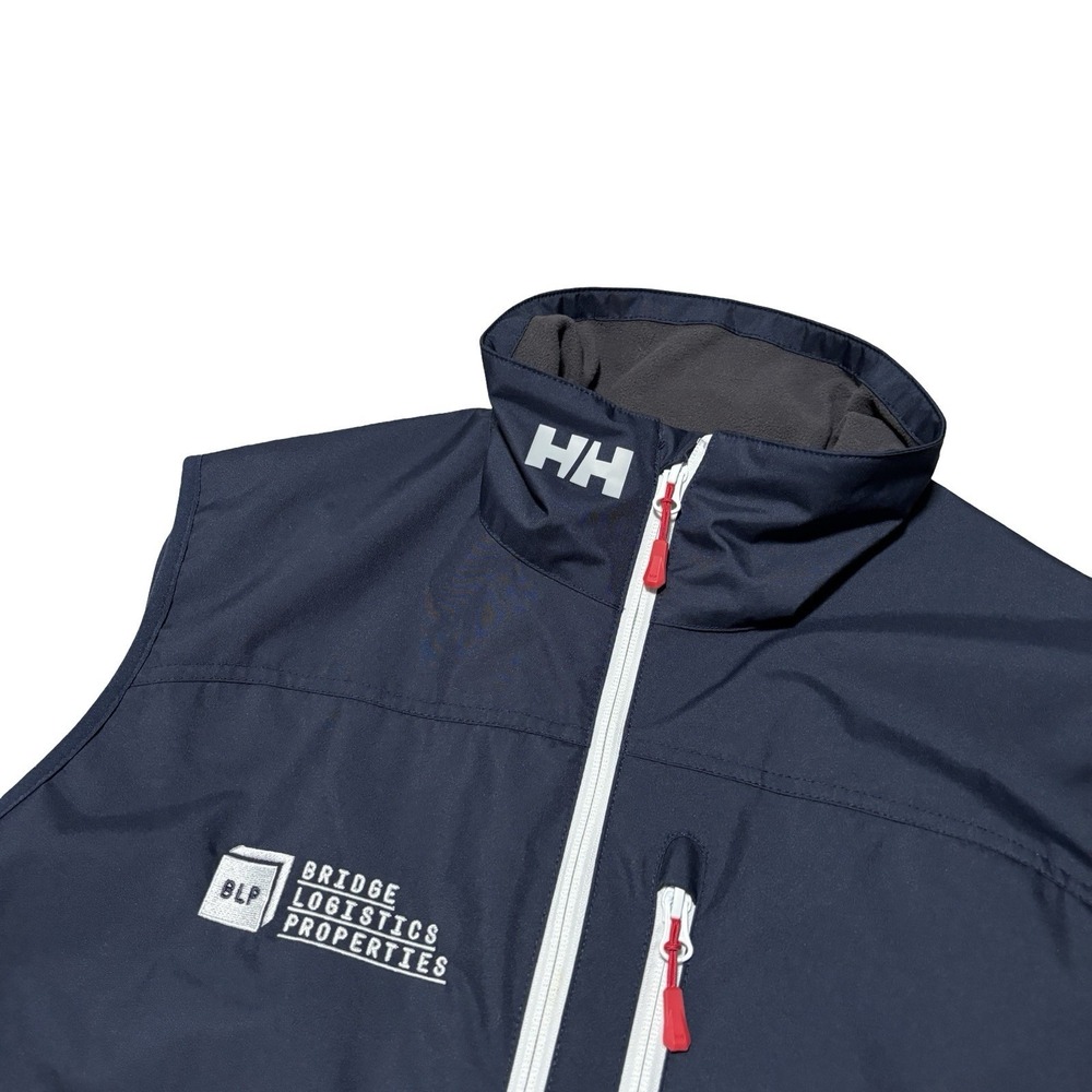 Helly Hansen Crew Vest Men's LG Navy Blue Sailing Windproof Fleece Lined Collar - Picture 4 of 7